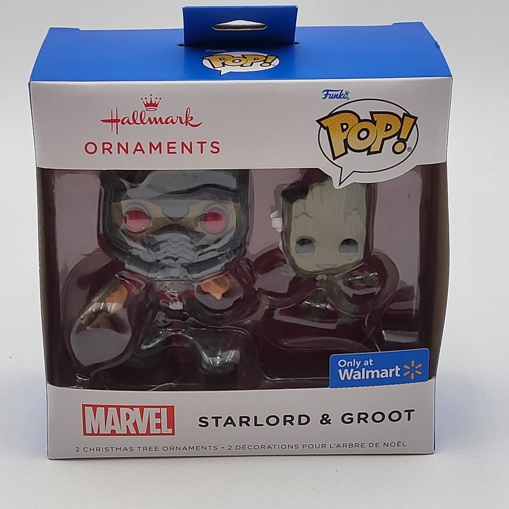 Hallmark Funko Pop! Marvel Guardians Starlord & Groot Christmas Ornament 2023
